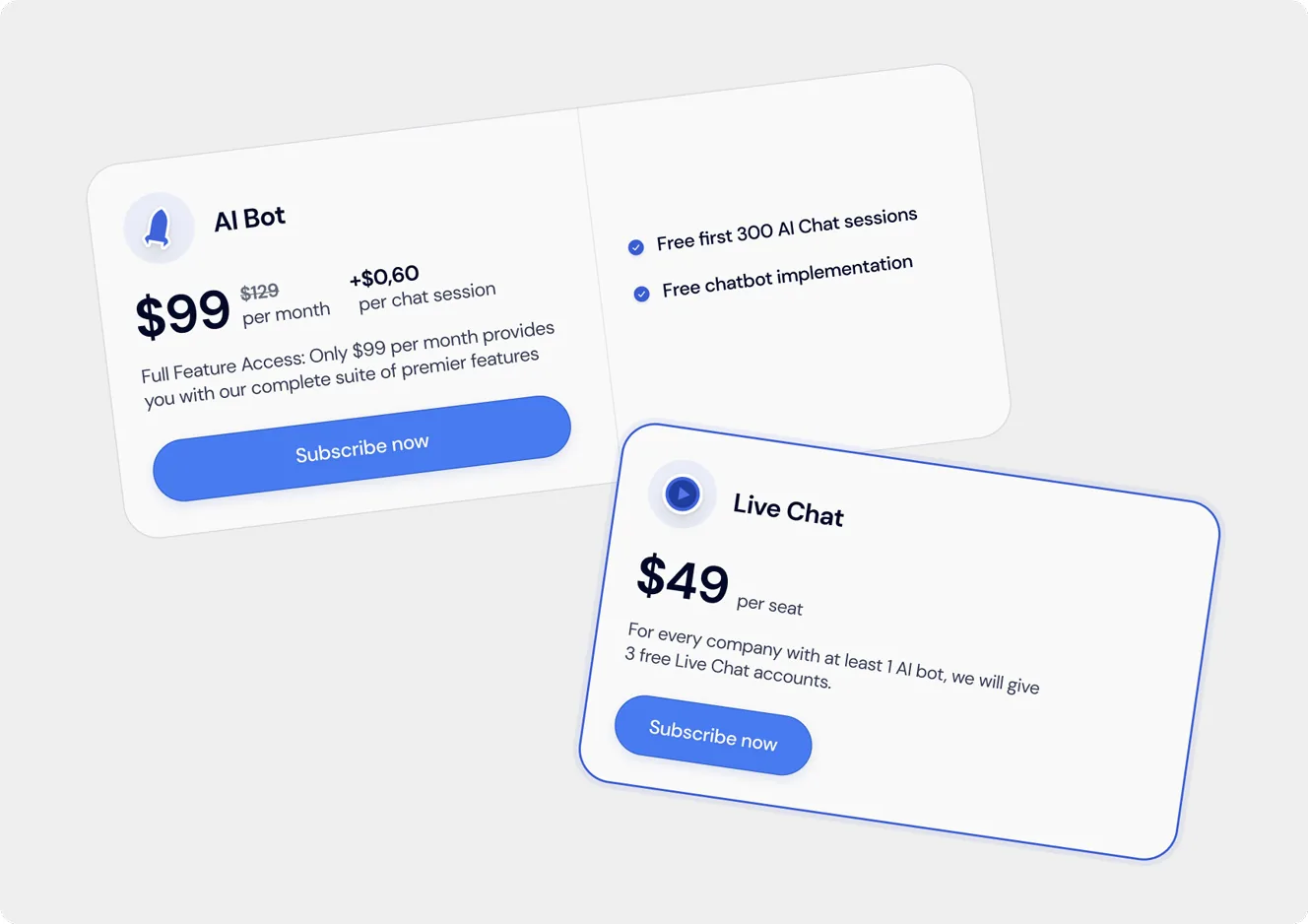 Clear and simple SaaS pricing page