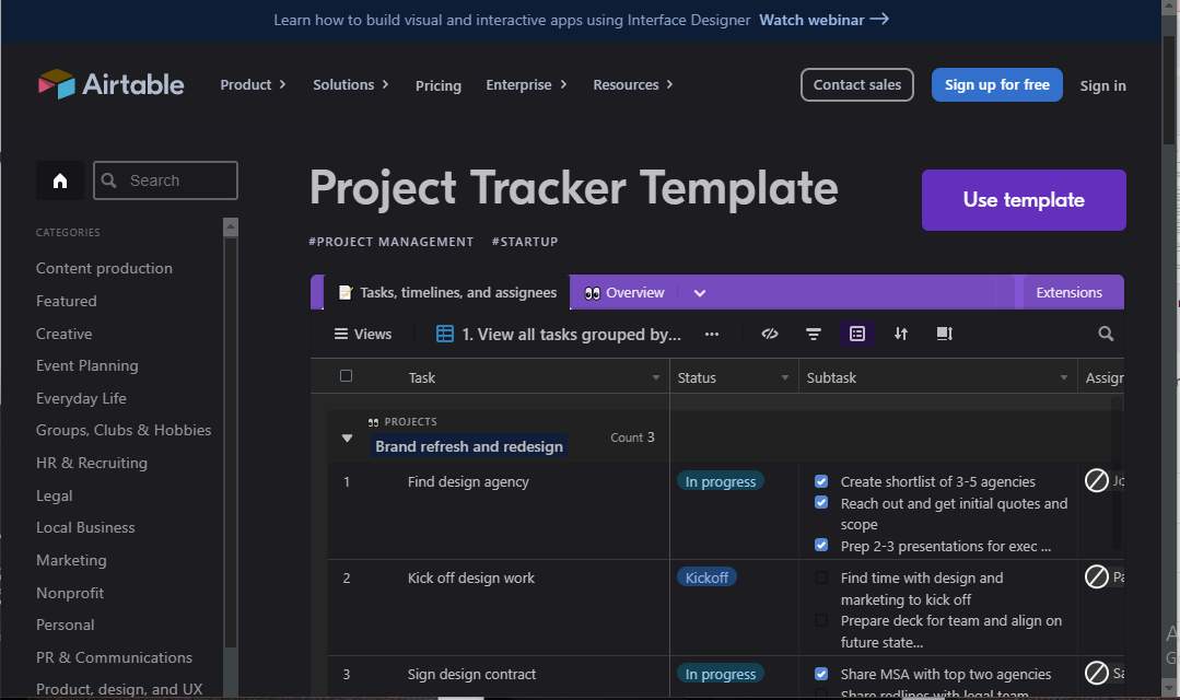 airtable dashboard