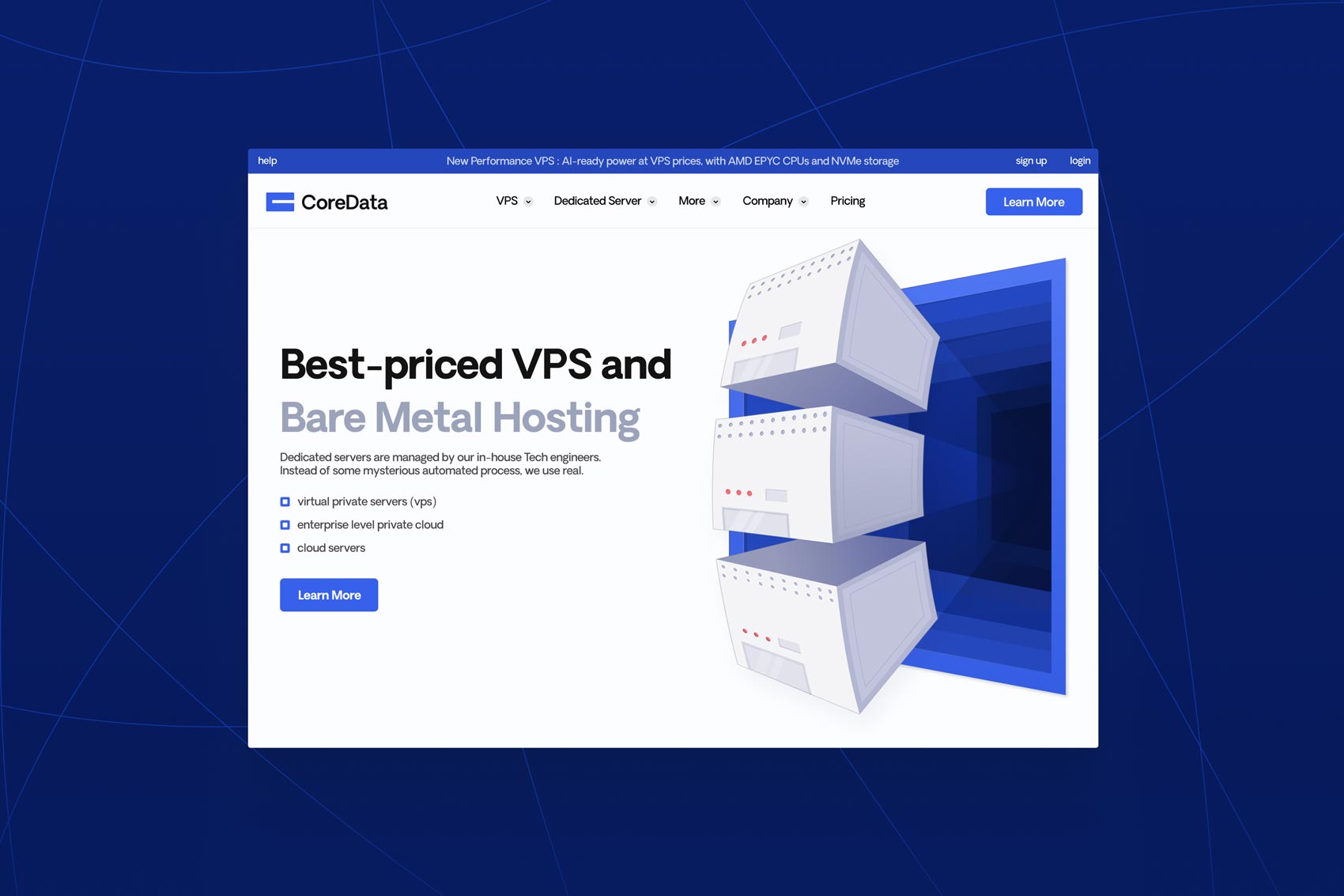 hosting website design