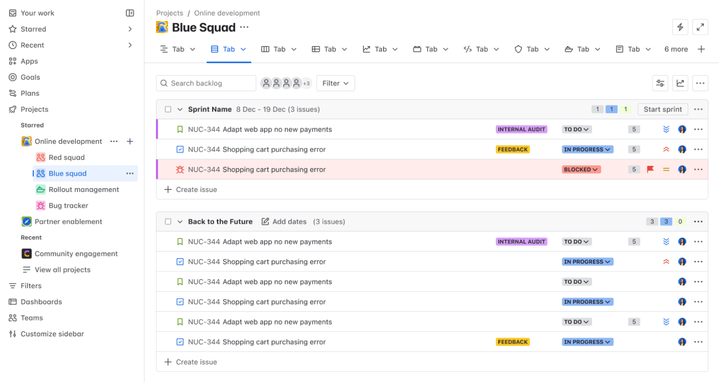 Jira Dashboard