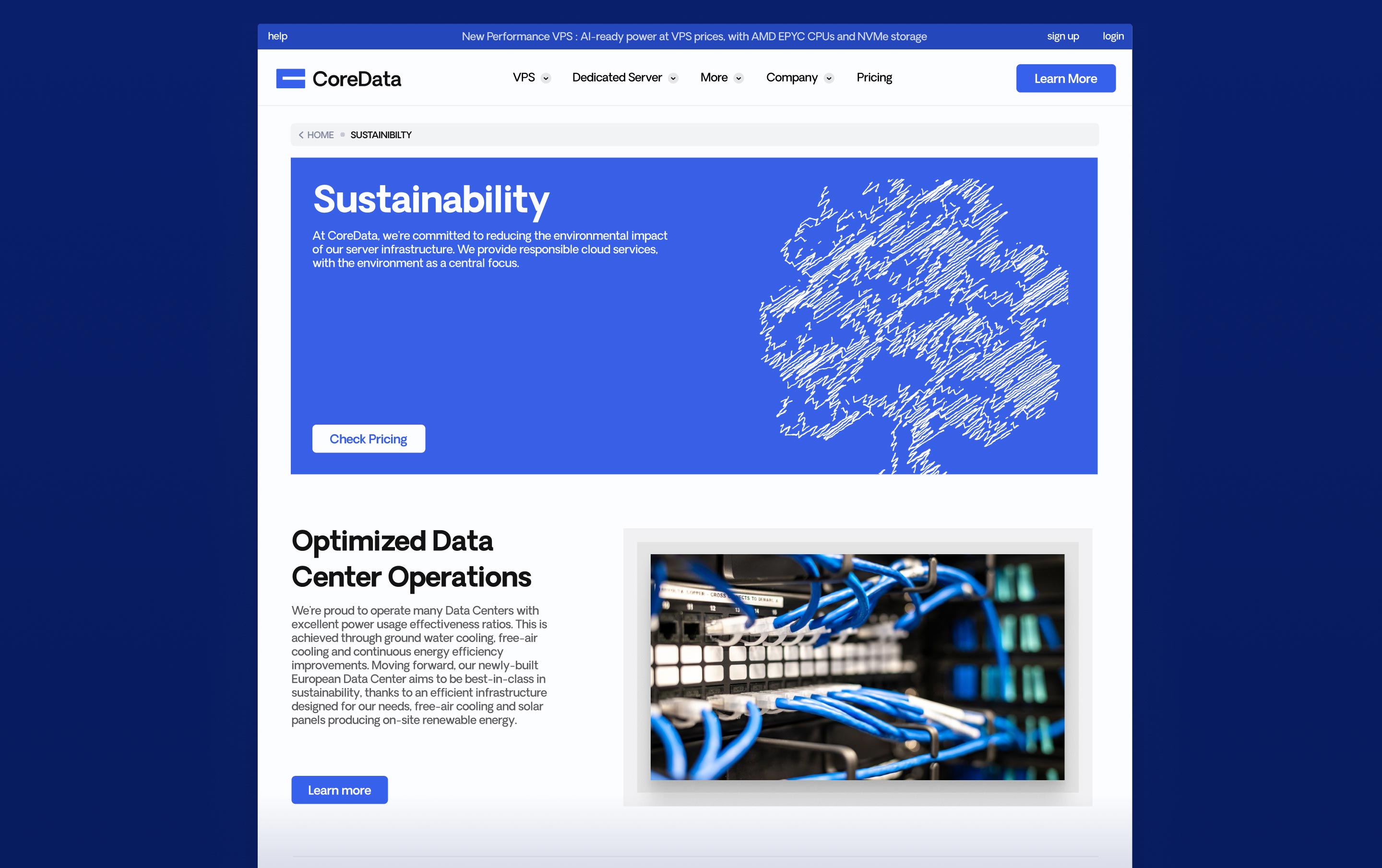 hosting eco page