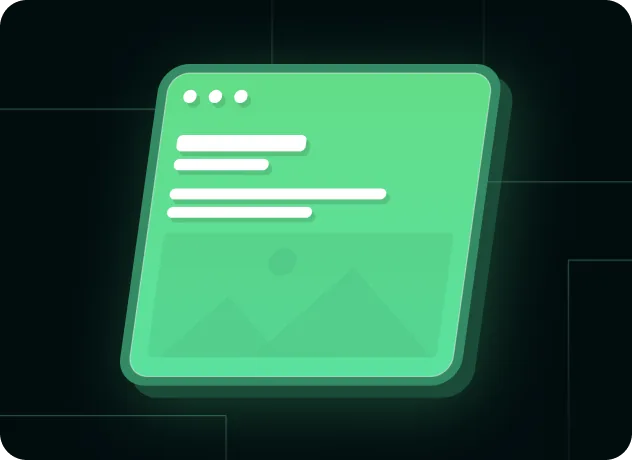 green gallery card