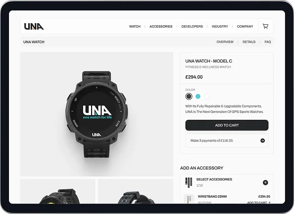 black smartwatch product
