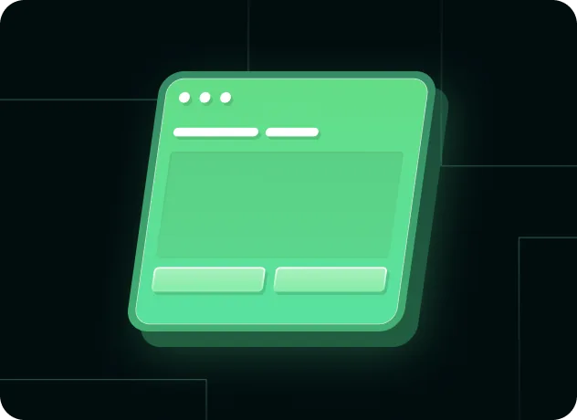 green browser outline