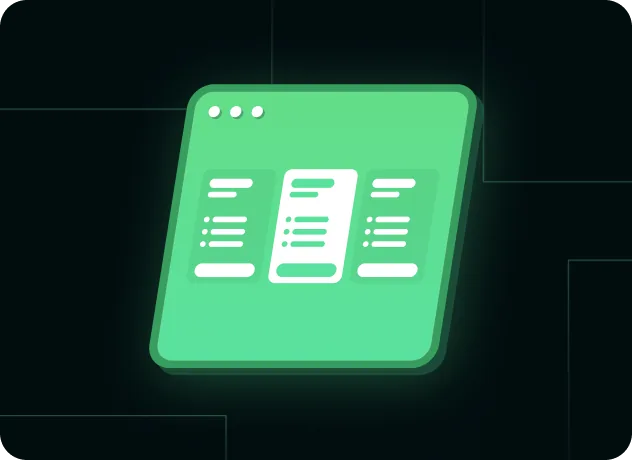 three panel grid